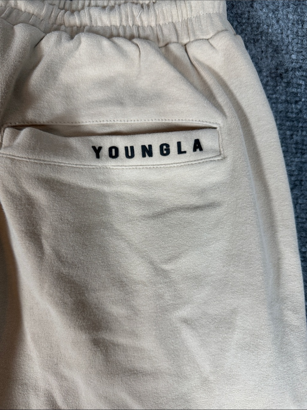 YoungLA Cloud Joggers Style 228 Tan/Oatmeal Men’s Size Small - Picture 7 of 9